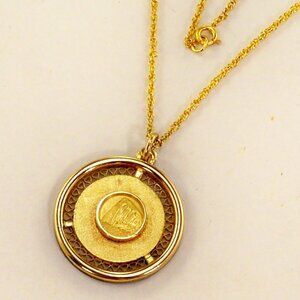 10K Gold Prudential Ins. Rock of Gibraltar Vintage Necklace